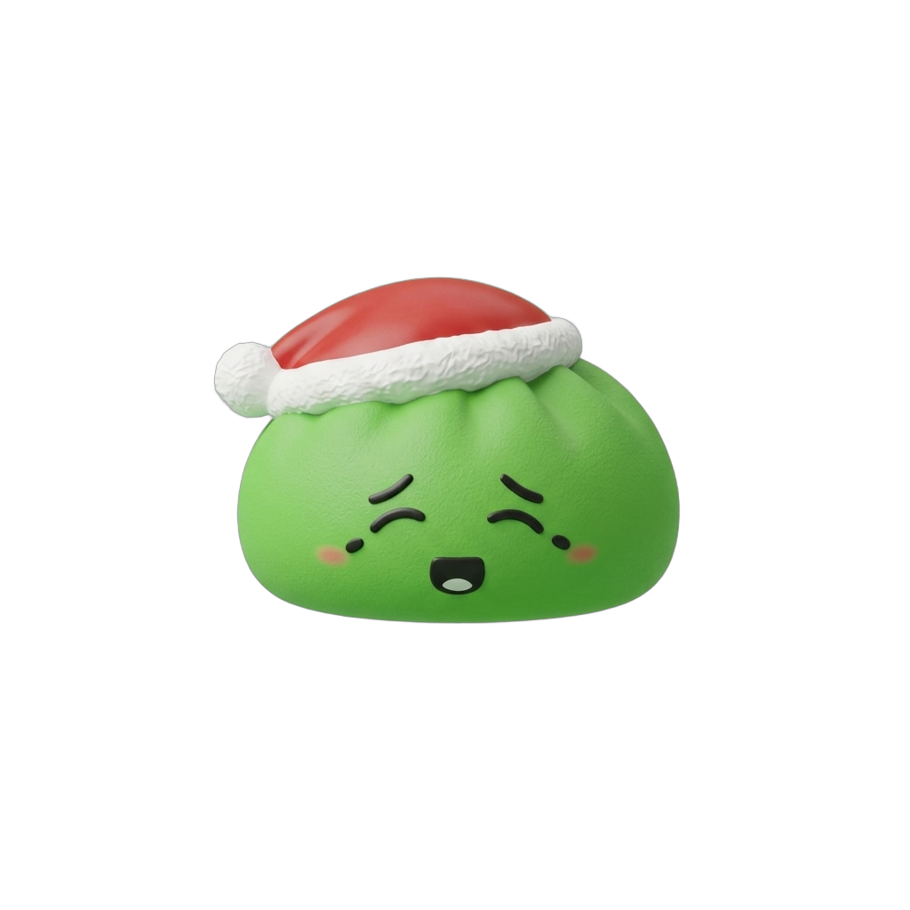 Squishy Dumpling Bonnet de Noël Elfe Vert — squishy anti-stress slow-rise kawaii