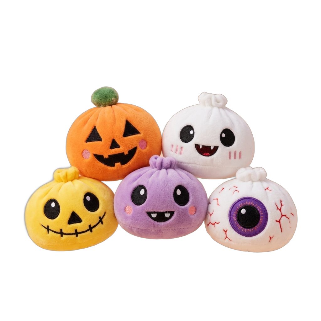 Squishy Dumpling Halloween Effrayant Lot de 5 — squishy anti-stress slow-rise kawaii