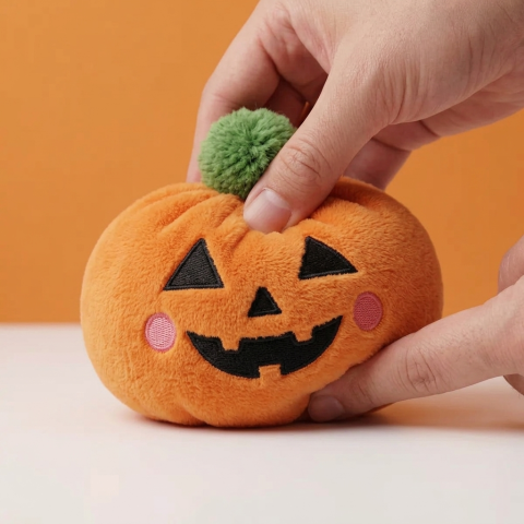 Squishy Dumpling Citrouille Halloween pressé dans la main, matière squishy