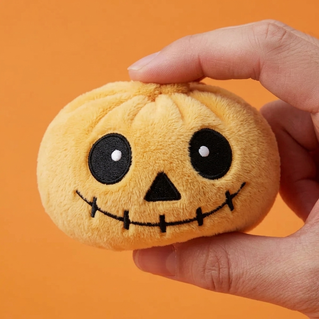 Dumpling Squishy Squelette Halloween Souriant pressé dans la main, matière squishy