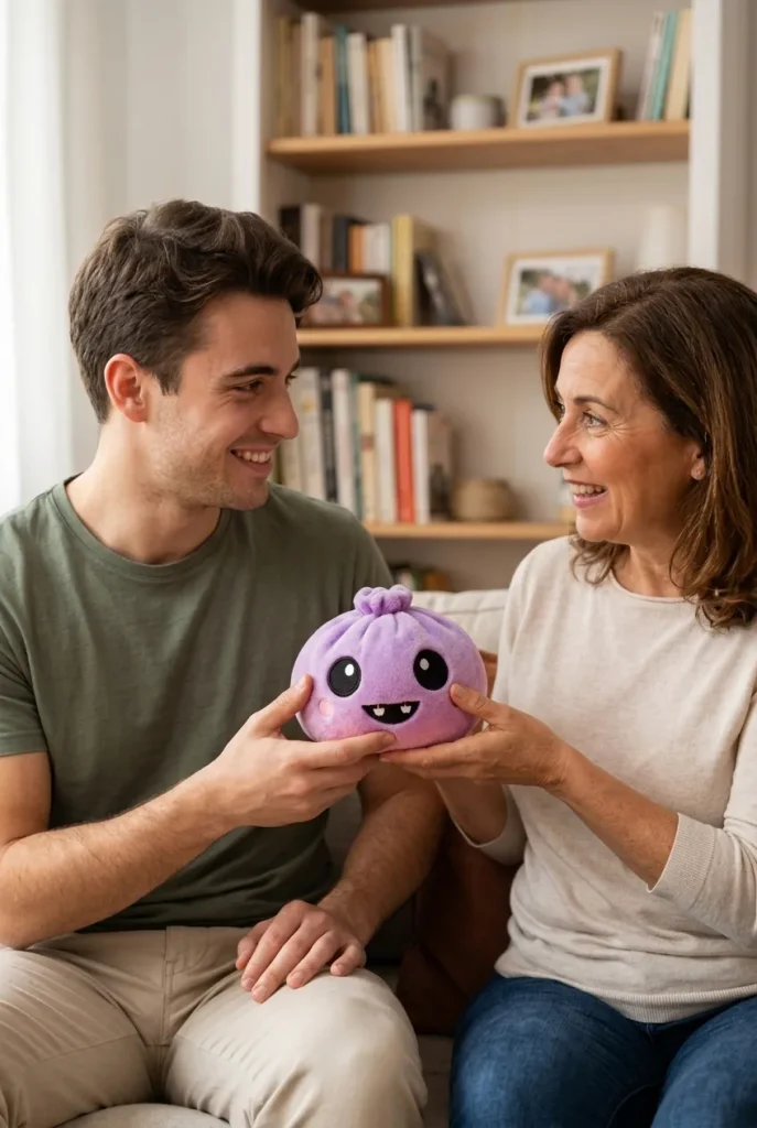 Squishy Dumpling Velours Vampire Halloween offert en cadeau entre deux personnes