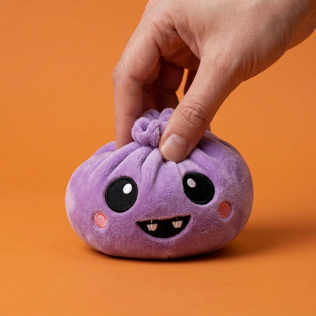 Squishy Dumpling Velours Vampire Halloween pressé dans la main, matière squishy