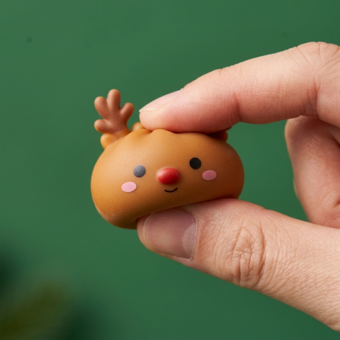 Squishy Dumpling Calendrier de l’Avent Mochi Pain d’Épices 24 Pièces pressé dans la main, matière squishy