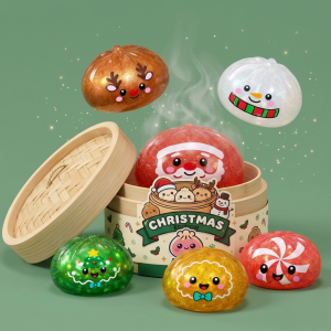Dumpling Squishy Mystery Candy de Noël — squishy anti-stress slow-rise kawaii