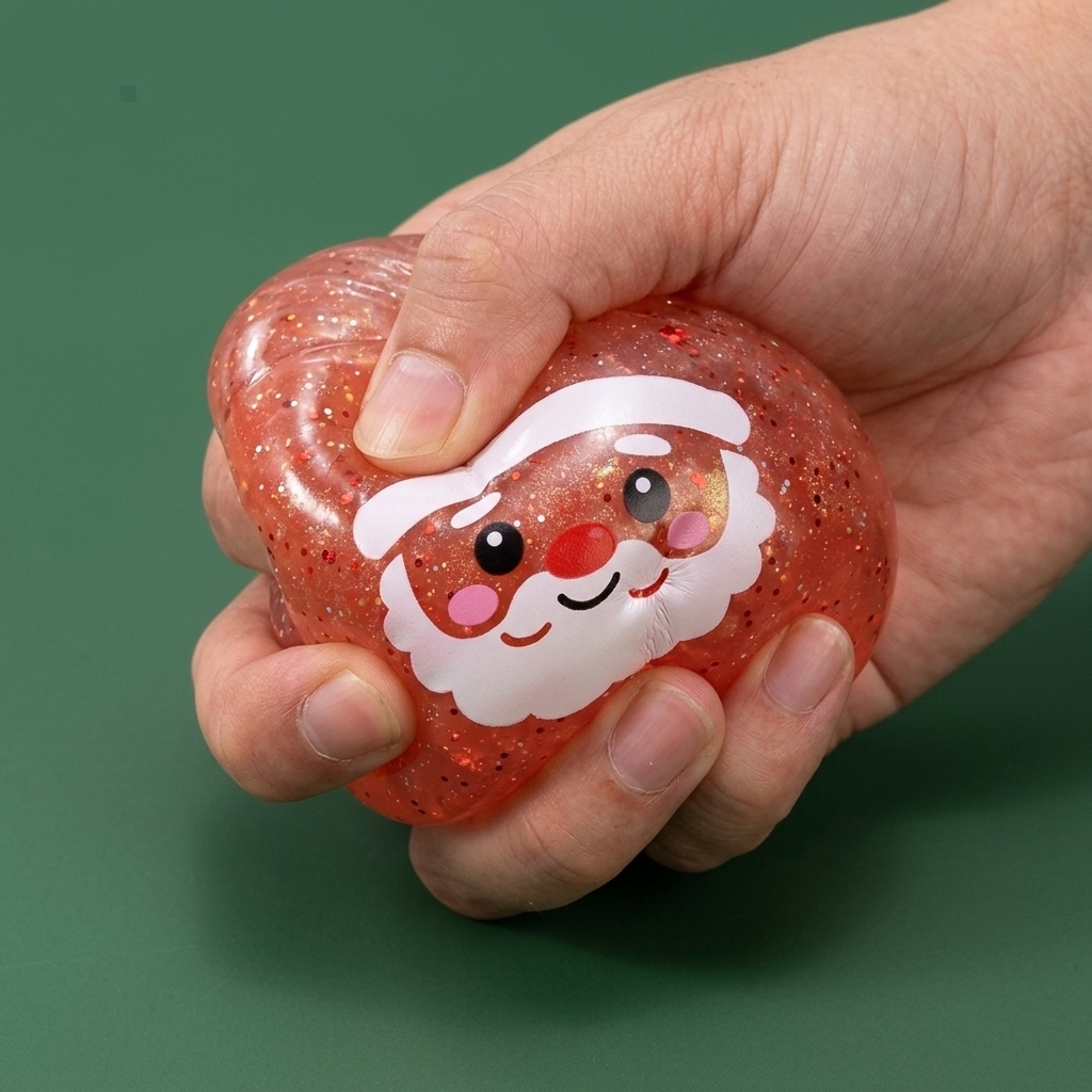 Dumpling Squishy Mystery Candy de Noël — effet slow-rise, la mousse regonfle