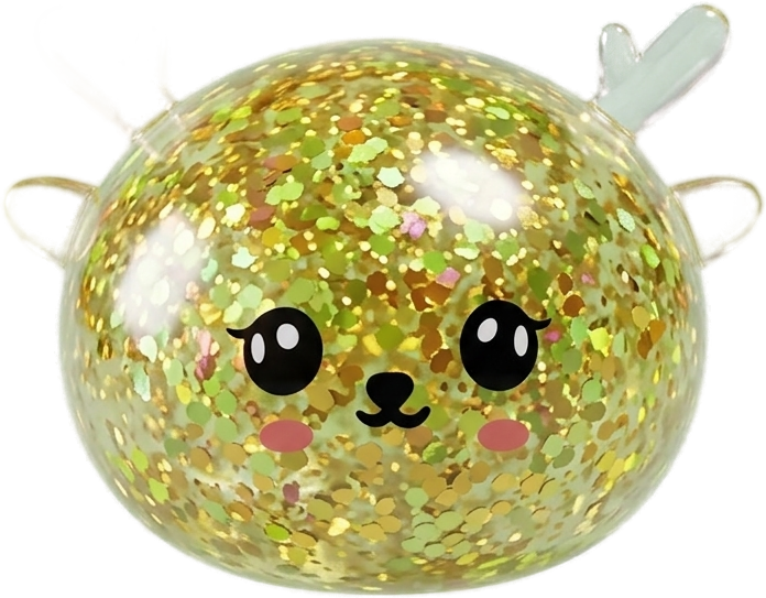 Squishy Dumpling Renne Mystery Scintillant — squishy seul, taille réelle