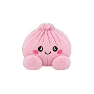 Dumpling Squishy Pivoine Rose en Peluche — squishy anti-stress slow-rise kawaii