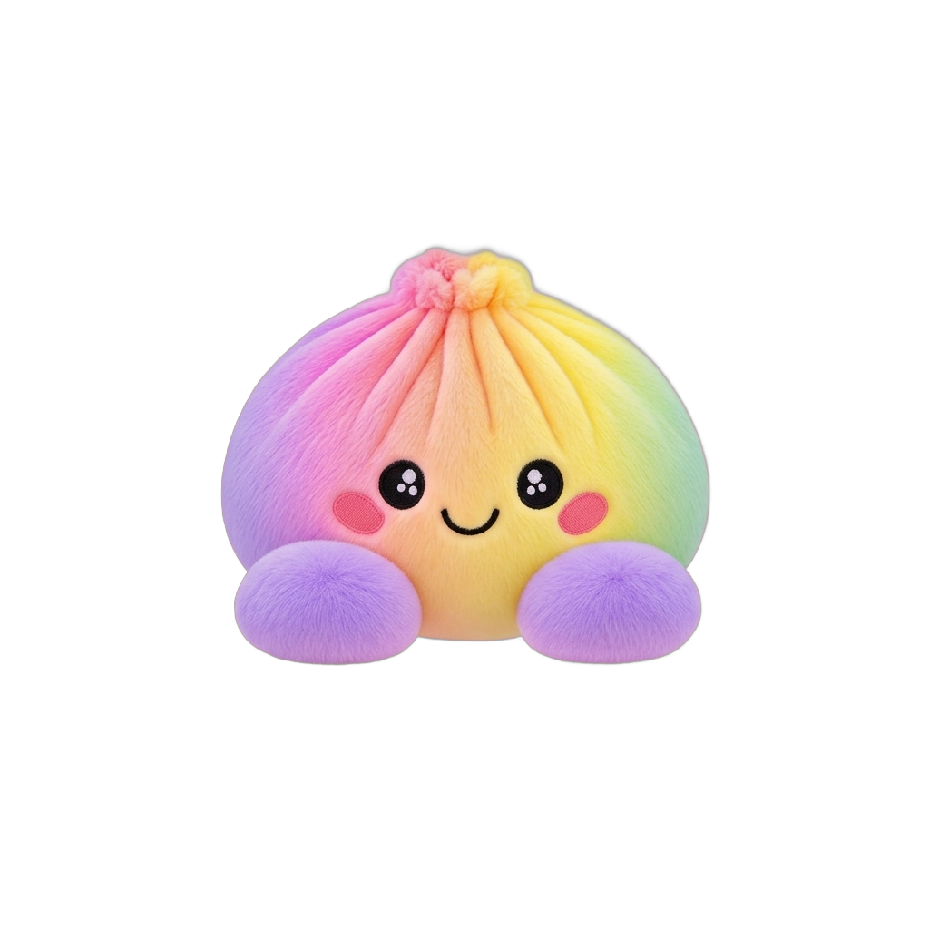 Squishy Dumpling Arc-en-ciel Pastel — squishy anti-stress slow-rise kawaii