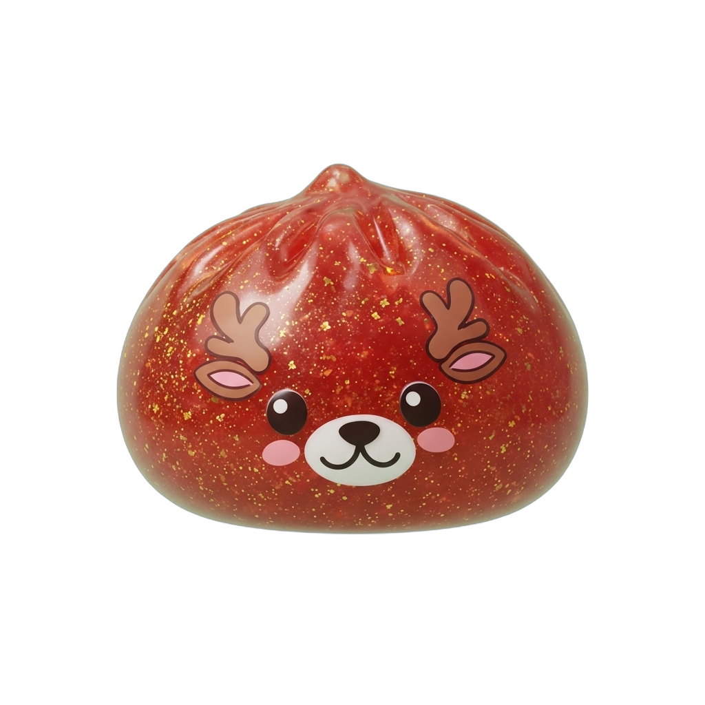 Squishy Dumpling Renne Rouge Glitter — squishy anti-stress slow-rise kawaii