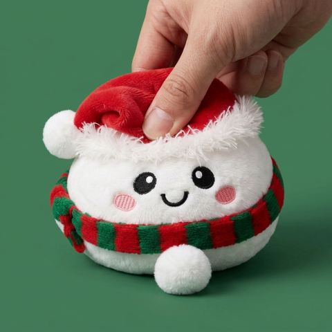 Squishy Dumpling Bonhomme de Neige Douillet — effet slow-rise, la mousse regonfle