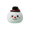 Squishy Dumpling Bonhomme de Neige Chapeau Haut-de-Forme — squishy anti-stress slow-rise kawaii