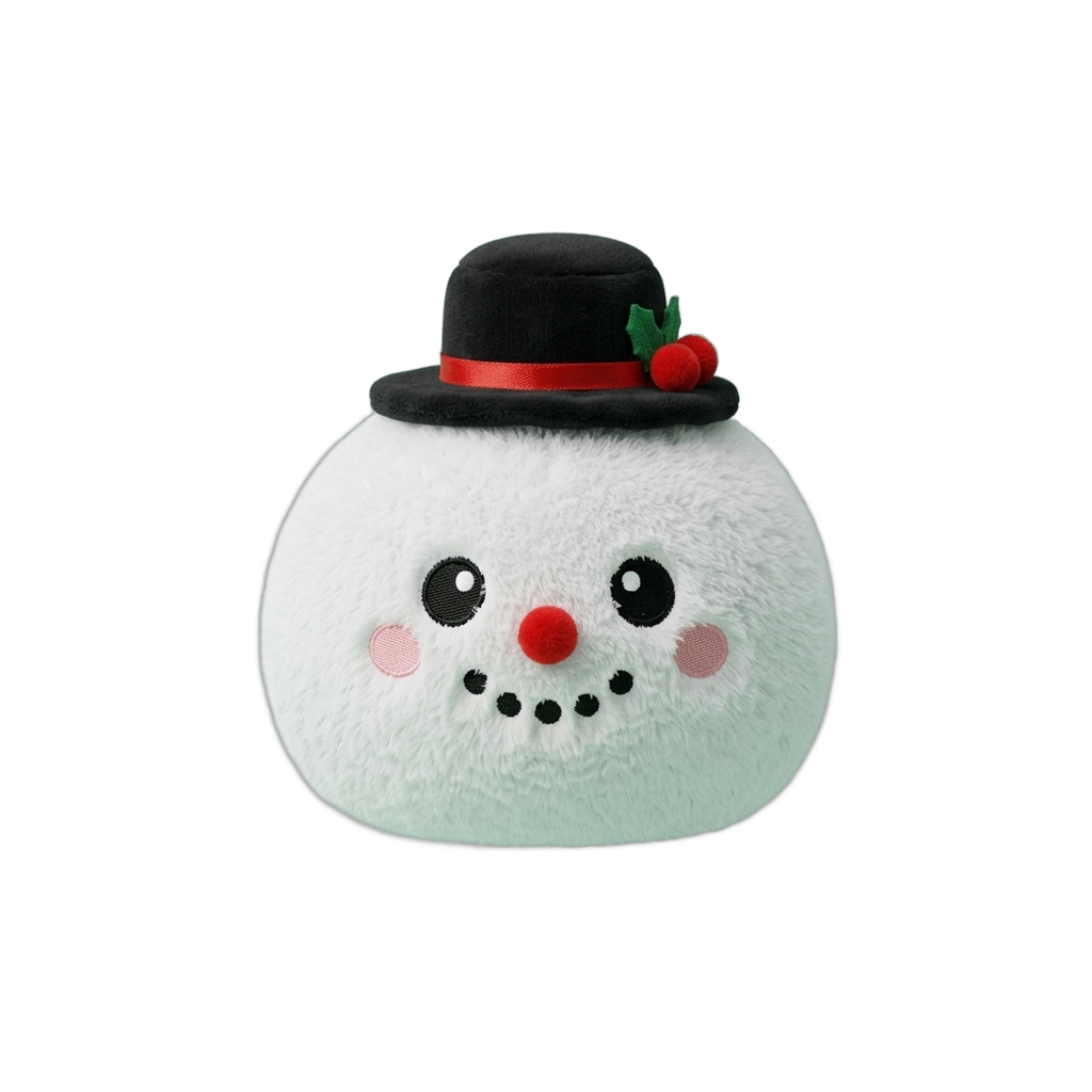 Squishy Dumpling Bonhomme de Neige Chapeau Haut-de-Forme — squishy anti-stress slow-rise kawaii