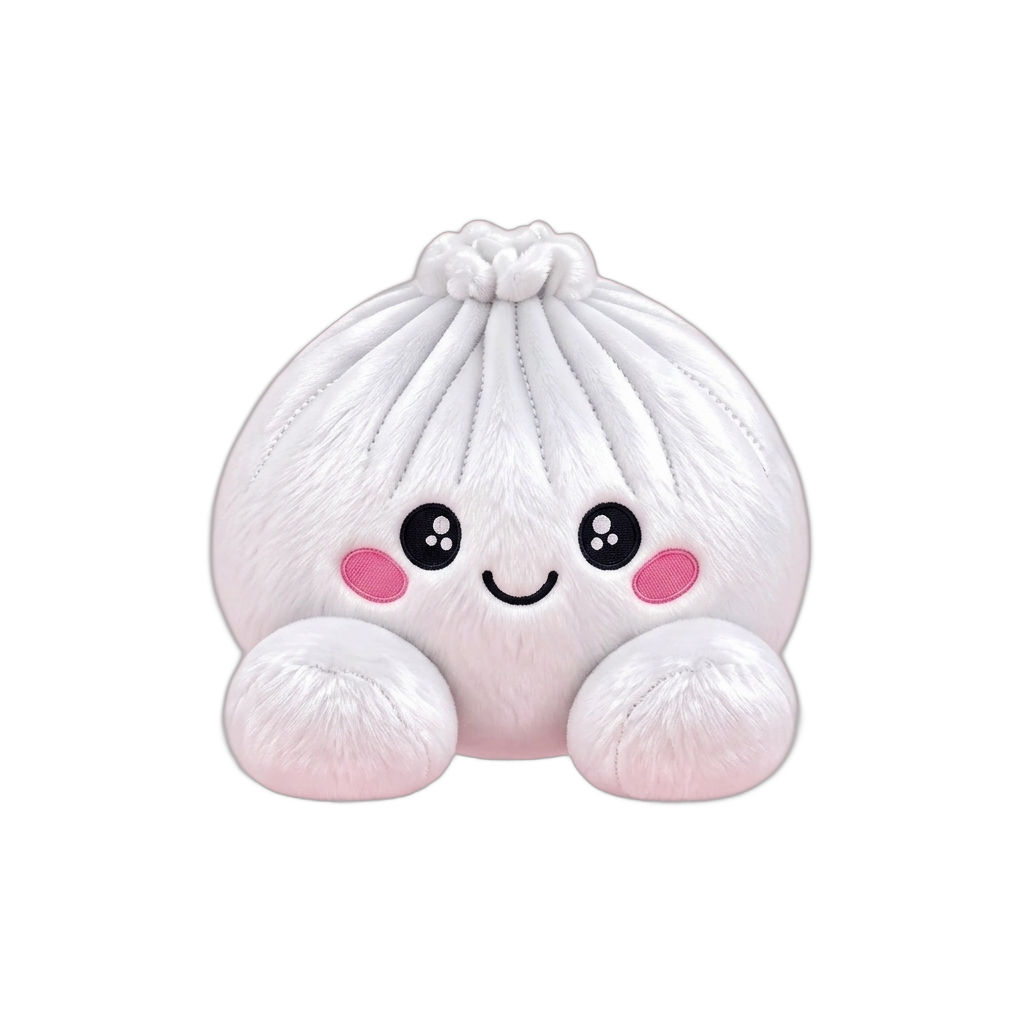 Squishy Dumpling Marshmallow Blanc Peluche — squishy anti-stress slow-rise kawaii