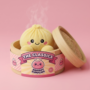Squishy Dumpling Marshmallow Blanc Peluche — squishy anti-stress slow-rise